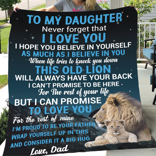 To My Daughter Blanket From Dad