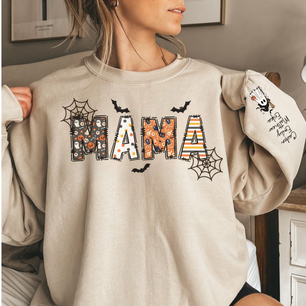 Personalized MAMA Halloween Sweatshirt