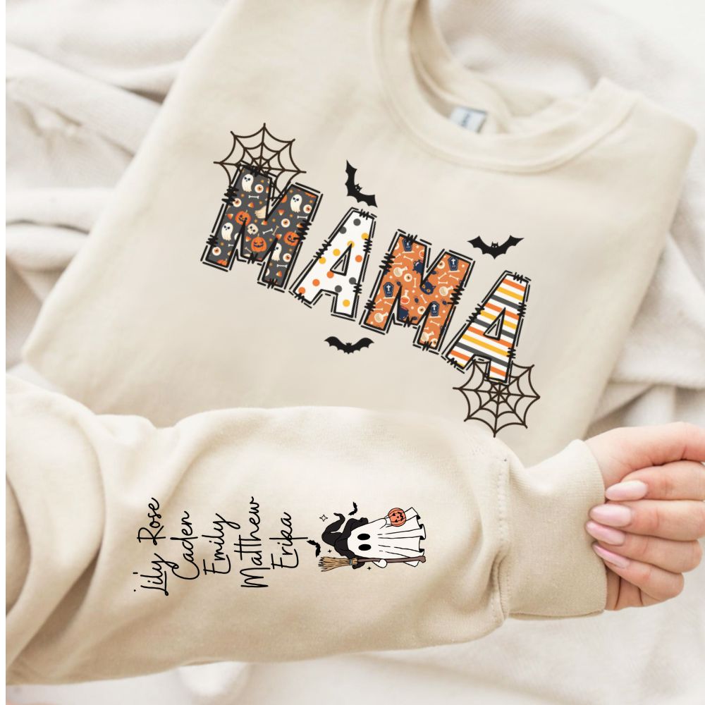 Personalized MAMA Halloween Sweatshirt