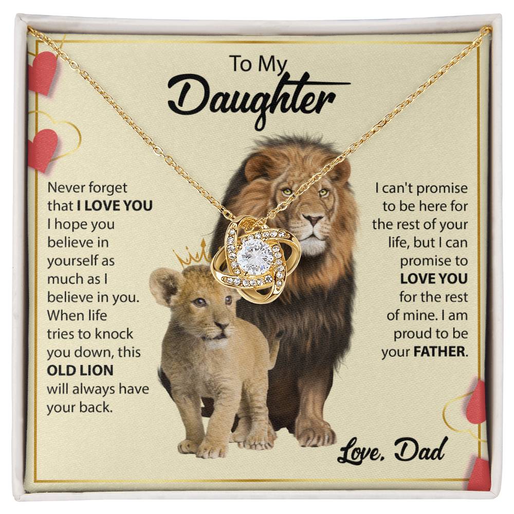 To My Daughter Necklace | Lion