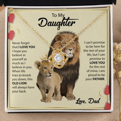 To My Daughter Necklace | Lion