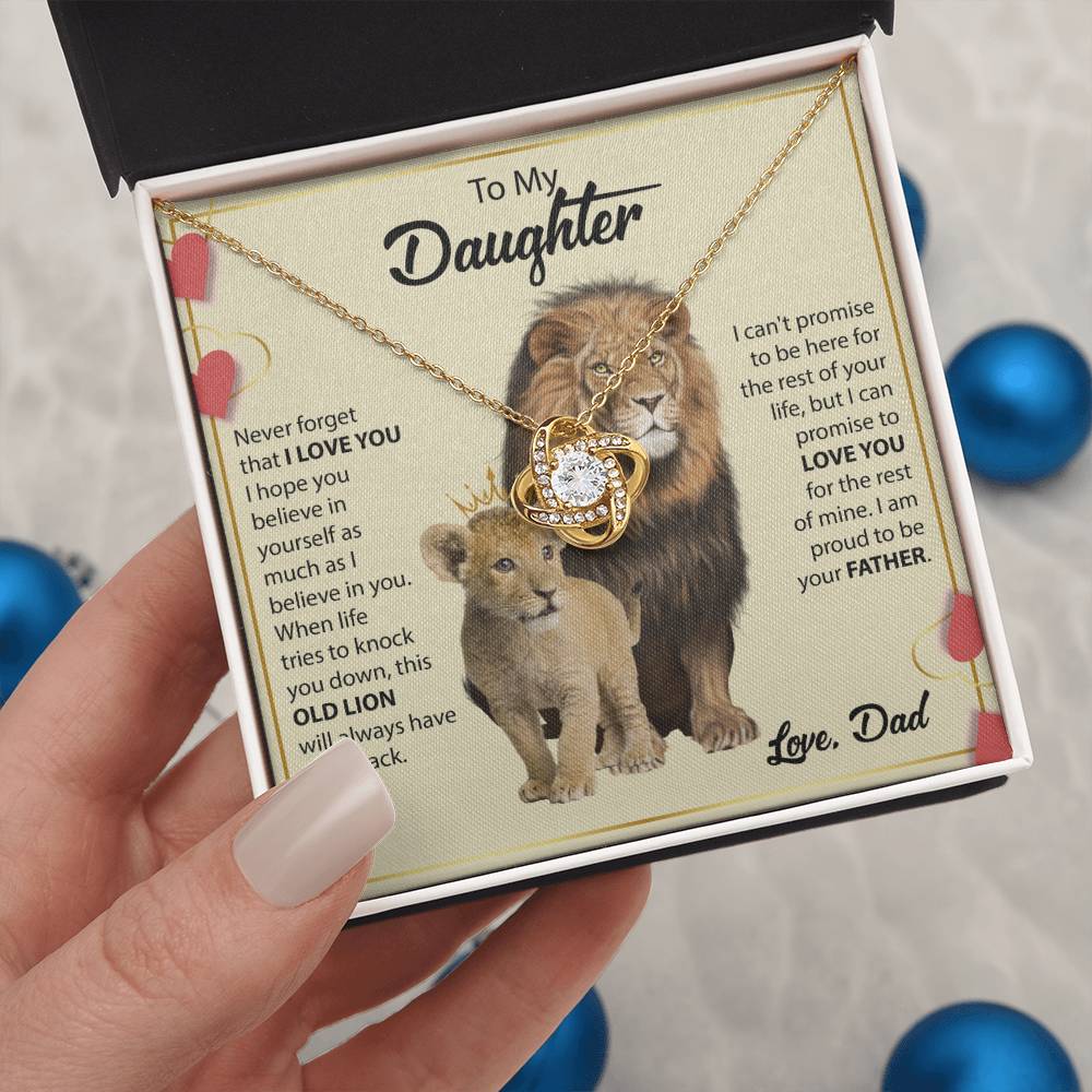 To My Daughter Necklace | Lion