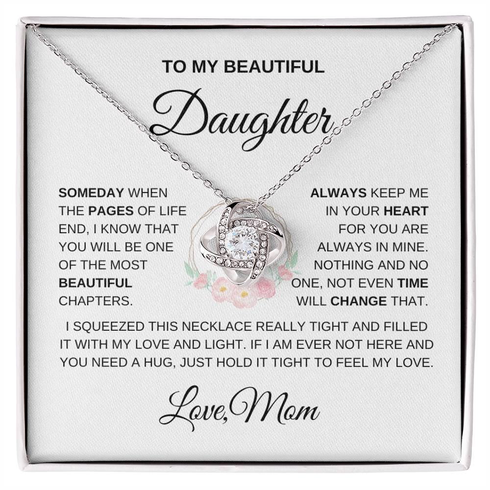 To My Beautiful Daughter - From Mom Necklace