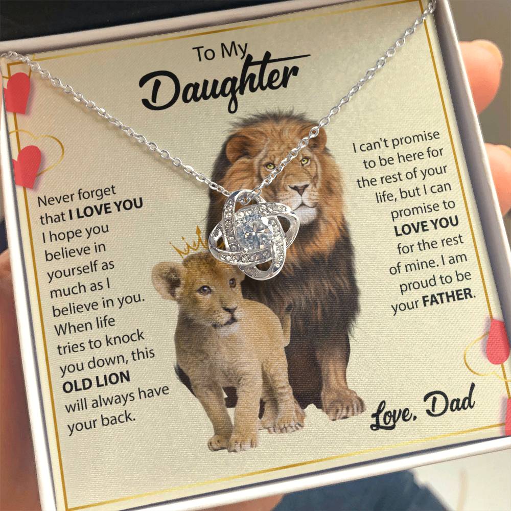 To My Daughter Necklace | Lion