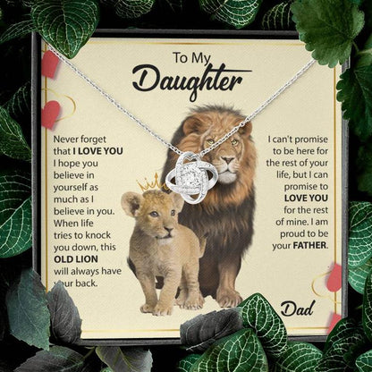 To My Daughter Necklace | Lion