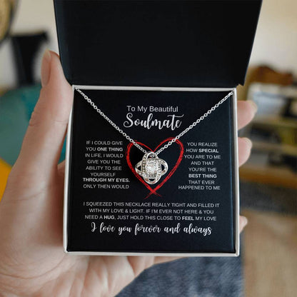 To My Soulmate |Love Knot Necklace