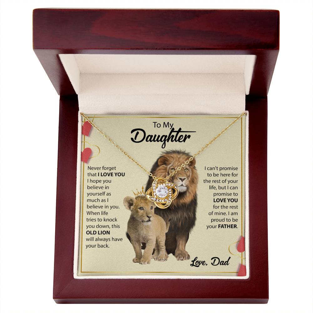 To My Daughter Necklace | Lion