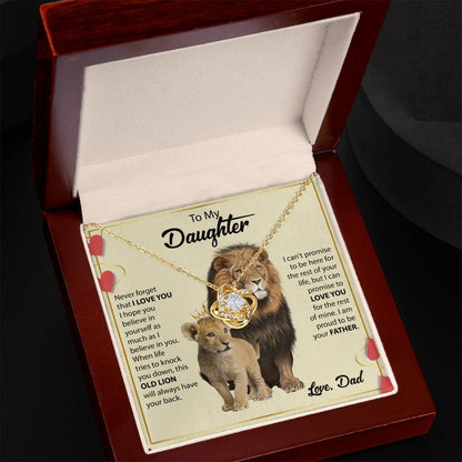 To My Daughter Necklace | Lion