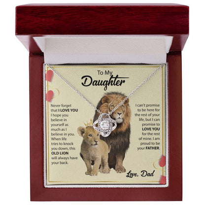 To My Daughter Necklace | Lion