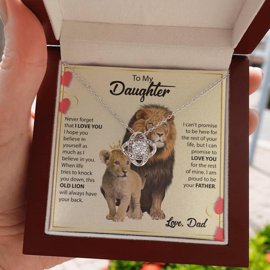 To My Daughter Necklace | Lion