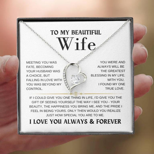 To My Beautiful Wife Necklace| Forever Love