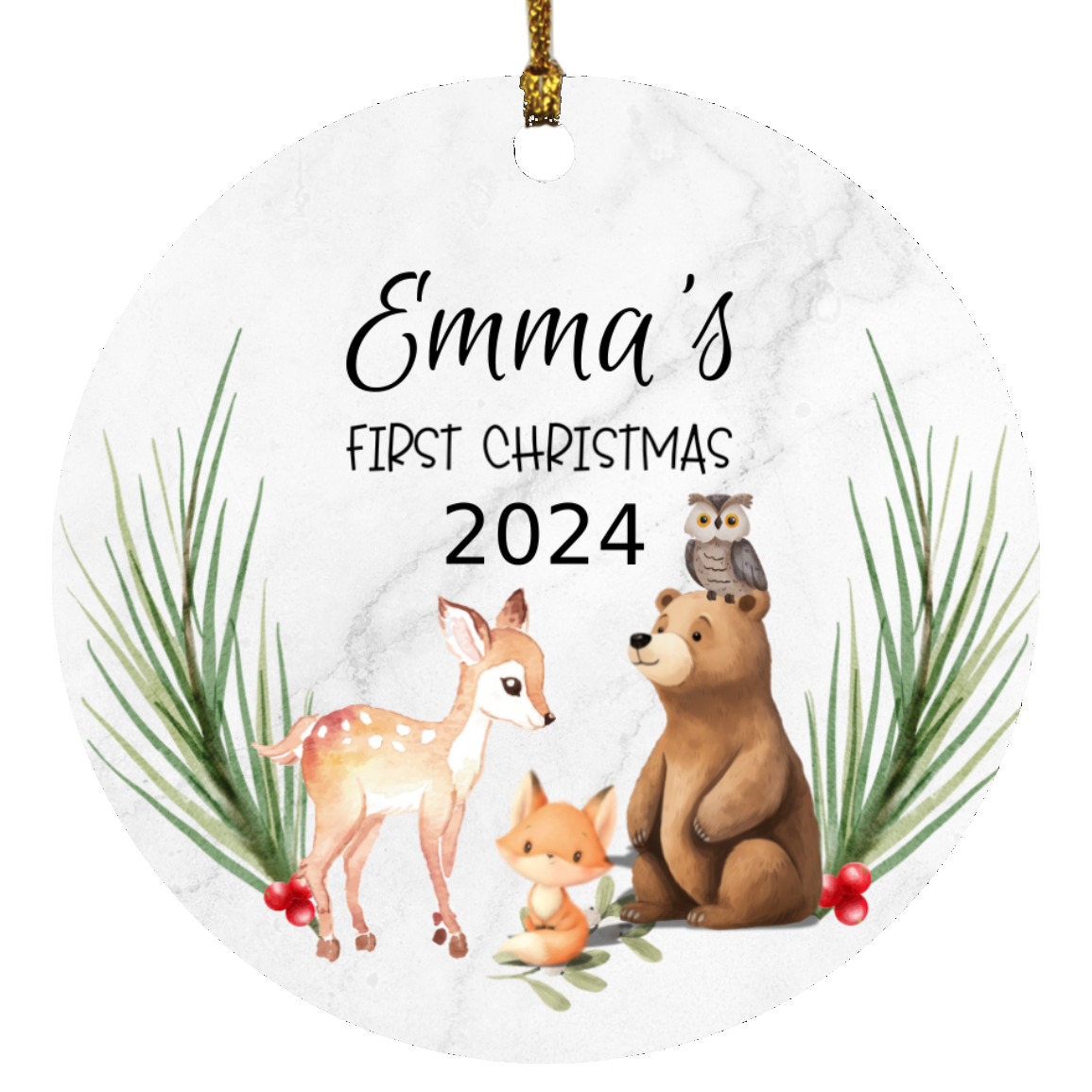 Personalized 1st Christmas Ornament