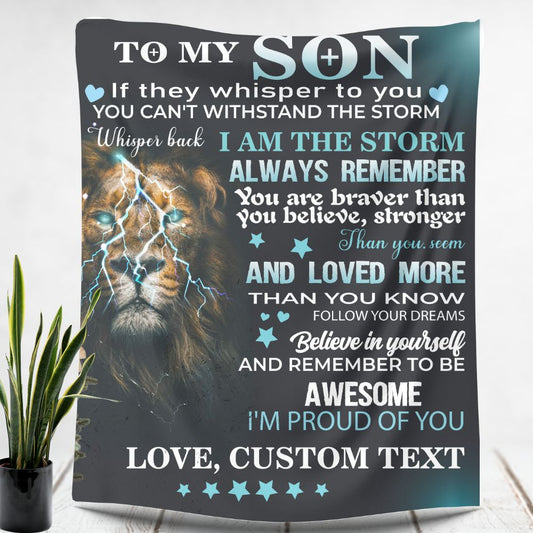 To My Son Blanket Personalized | Cozy Fleece