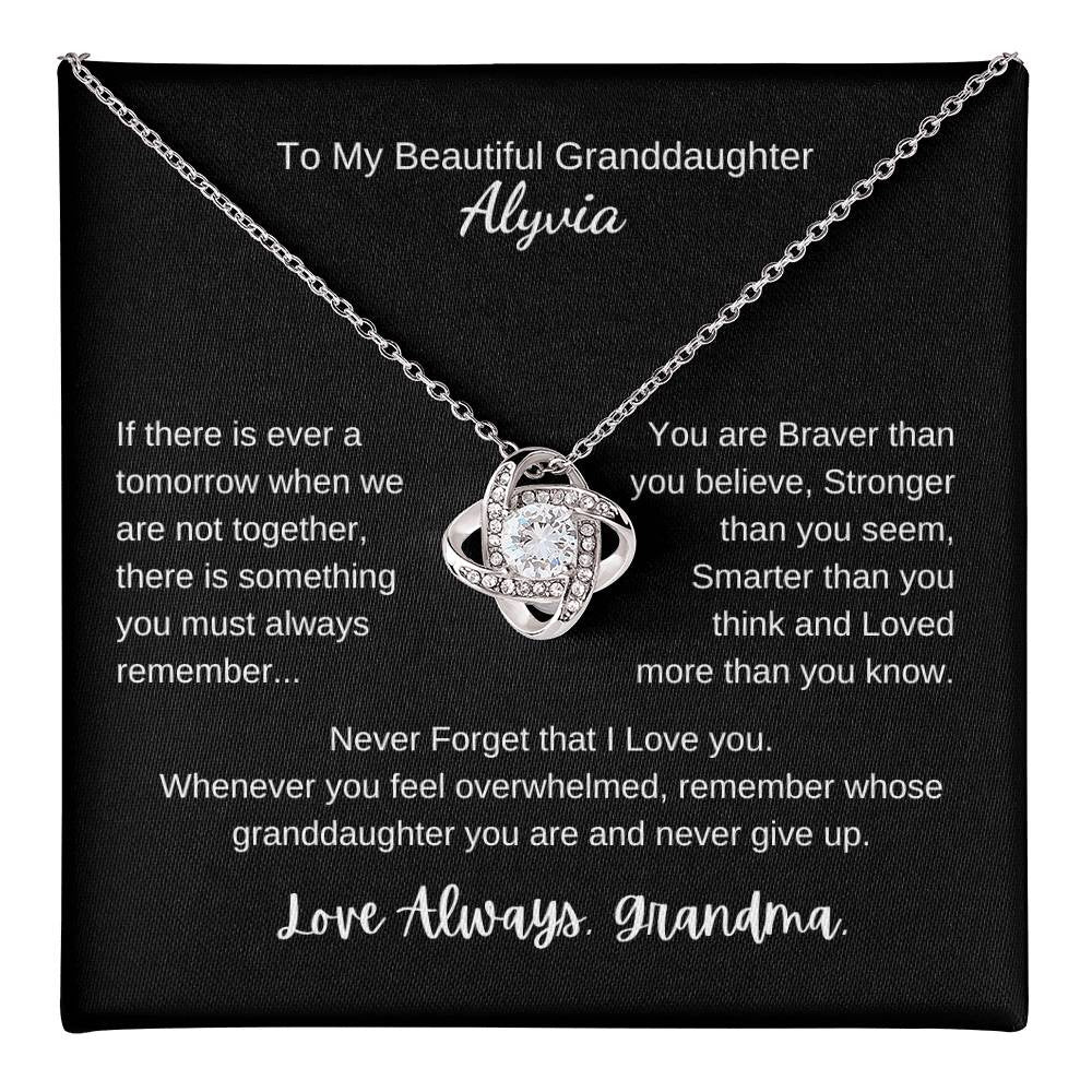 To My Granddaughter Necklace| Personalized